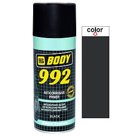 Алкідний антикорозійний ґрунт спрей чорний Body 992 Spray Black 400мл