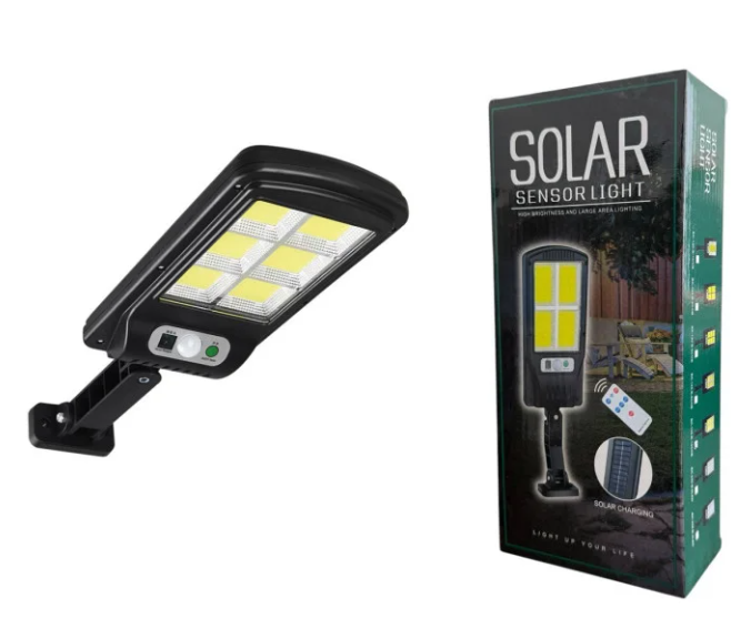Вуличний ліхтар на сонячній батареї Solar BK-120-6COB із датчиком руху 25 см