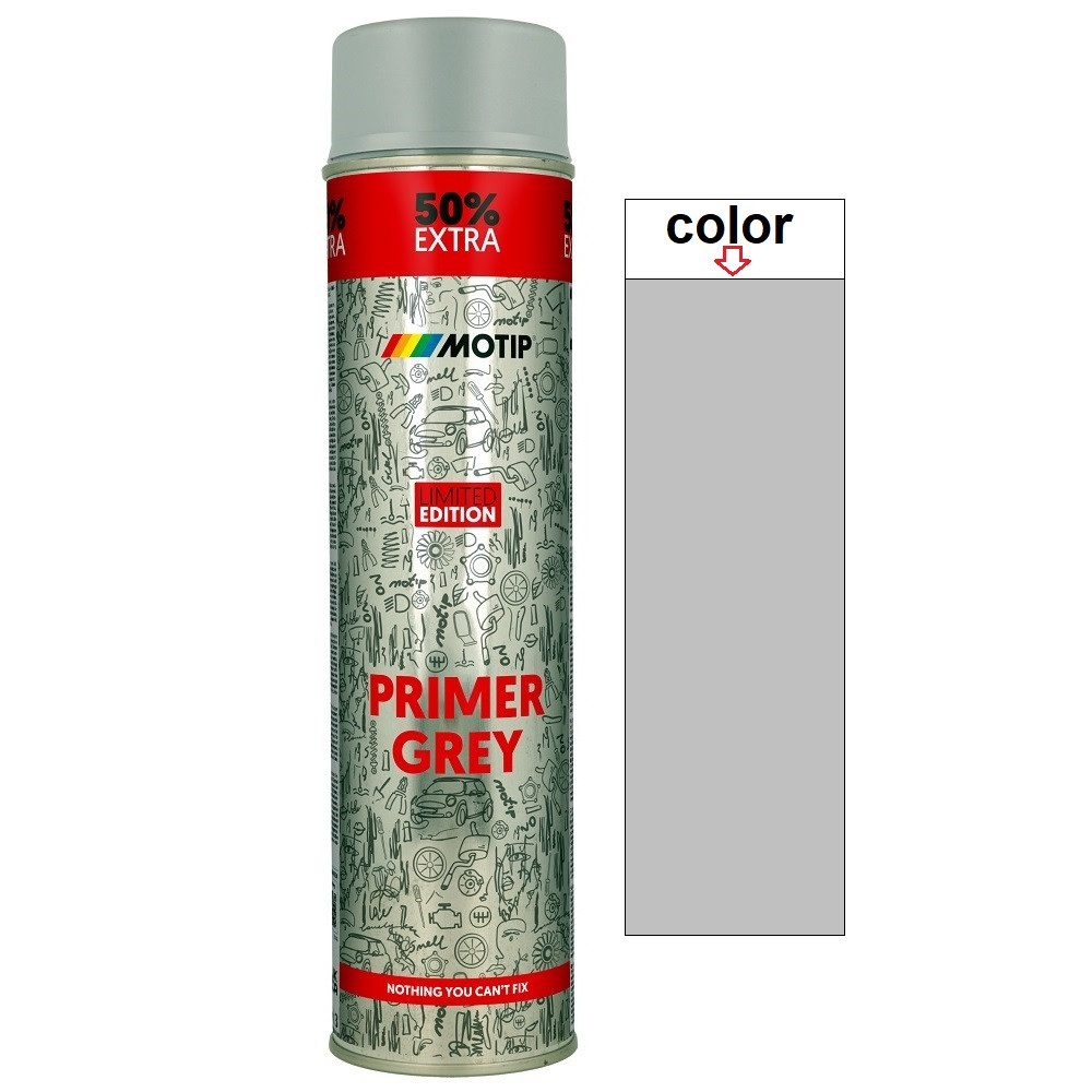 Акриловий ґрунт спрей сірий Motip Primer Spray Grey Limited Edition 600мл