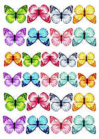 Вафельна картинка "Метелики на торт" /ВК-0073/ - А4