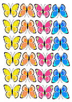 Вафельна картинка "Метелики на торт" /ВК-0074/ - А4