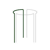 Опора для рослин кільцева 1/3 кола, 45см, Ø40см, 
TYRP34045