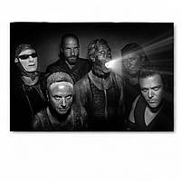 Картина Rammstein у чорному стилі – культова рок-група, сучасний настінний декор для фанатів Рамштайн Друк на полотні 60х40 см, фото 2