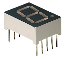 7-сегментний світлодіодний індикатор, 0,56 дюйми, 1 цифра, червоний колір, загальний анод