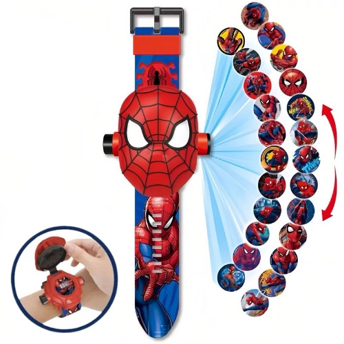 Дитячий годинник із 3D-проєктором 24 зображення Месники Людина Павук — Avengers Spider Man, фото 1