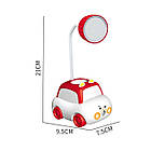 Дитяча настільна лампа з органайзером та точилкою для олівців, USB / Акумуляторна LED лампа / Світлодіодна лампа нічник, фото 9