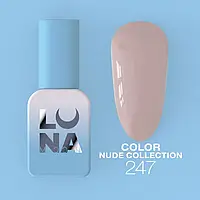 Кольоровий гель-лак LunaMoon Nude Collection №247 ( какао) 13 мл - для манікюру та педикюру