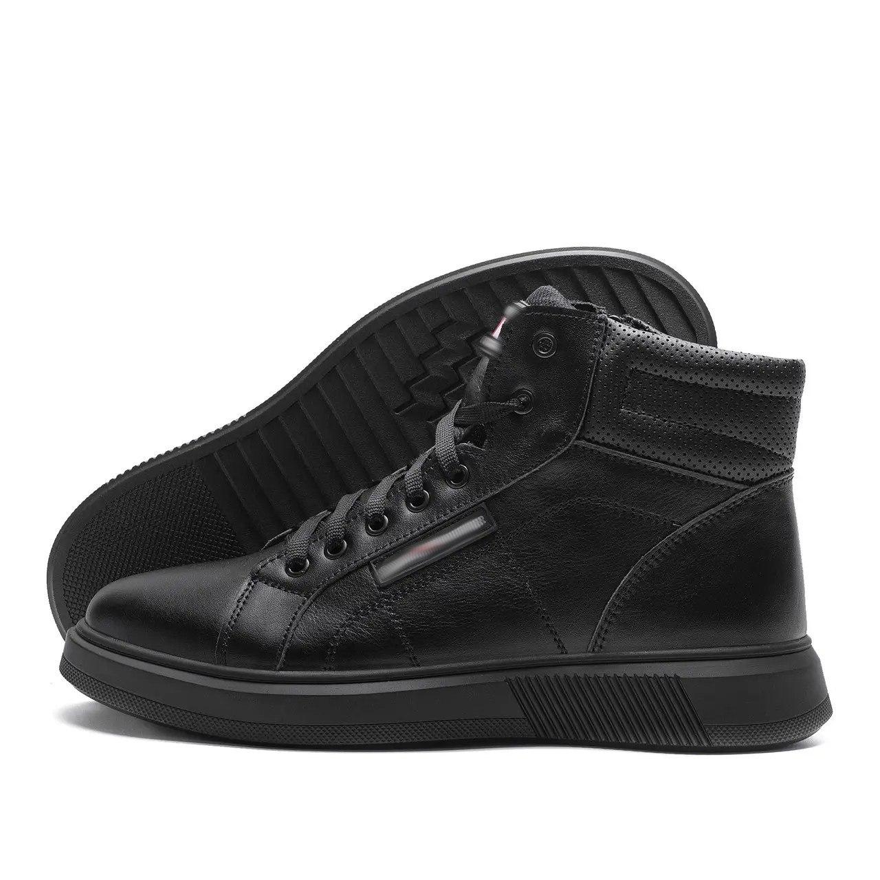 Чоловічі зимові шкіряні черевики Black