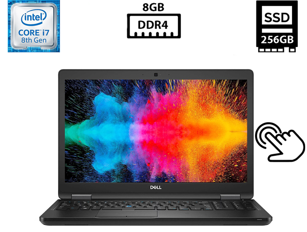 Ноутбук Dell Latitude 5590/15.6" IPS Touch 1920x1080/Core i7-8650U 1.90GHz/8GB DDR4/SSD 256GB/Intel UHD Graphics 620 Камера Б/В