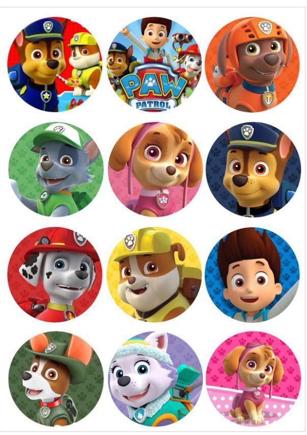 Вафельна картинка для капкейків "Paw patrol" /ВК-0079/ - А4, фото 1