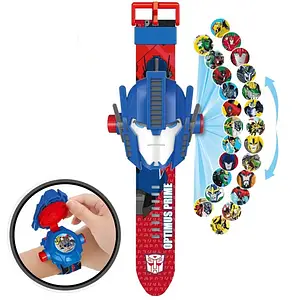 Дитячий годинник із 3D-проєктором 24 зображення Трансформери Оптимус Прайм — Transformers Optimus Prime