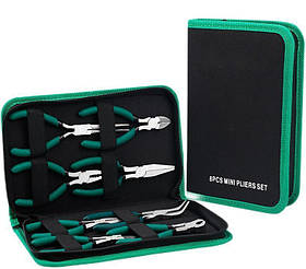 Набір прецизійних губцевих інструментів 5"(125мм) 8 одиниць в чохлі TUOCHI (ZBT-5125)