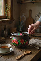 Супник 2л Польський Мак з червоної глини