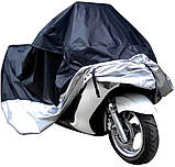 Захисний тент накидка для мотоцикла велосипеда мопеда скутера водонепроникний XL 230*95*125, фото 2
