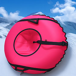 Надувні санки “Ватрушка” 100 см — рожевий тюбінг з камерою