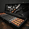 Подарунковий набір шампурів в дерев'яному кейсі "Скіф Ред", фото 4