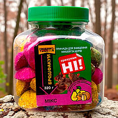 Родентицид від щурів та мишей Вендетта парафіновий брикет мікс, 320 г Пет