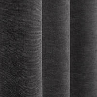 Шторна тканина мікровелюр на метраж, колір темно-сірий, висота 3м (Petek-342), фото 2