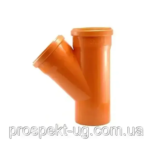 Трійник ПВХ 250х250х45° зовнішня каналізація Magnaplast, фото 1