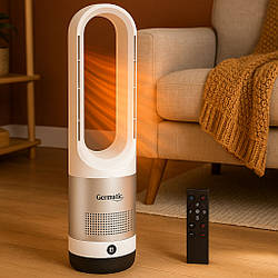 Підлоговий тепловентилятор з пультом, зима-літо, 1200Вт, AM-018JR / Кулер-обігрівач підлоговий / Обігрівач з вентилятором