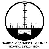 Бінокль тактичний SIGETA General 10x50 Camo з далекоміром і компасом, фото 6