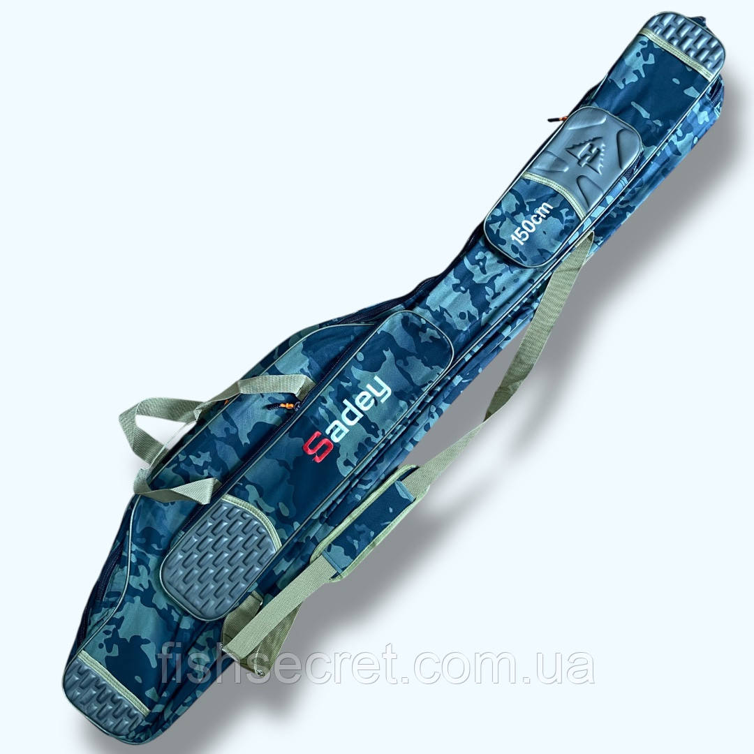 Чохол для вудилищ з котушками Sadey (3 відділення, напівжорсткий) 100см., фото 1