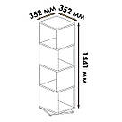 Взуттєвий вертикальний стелаж обертовий з ДСП Поличка для взуття у передпокій на 4 місткі комірки, фото 7