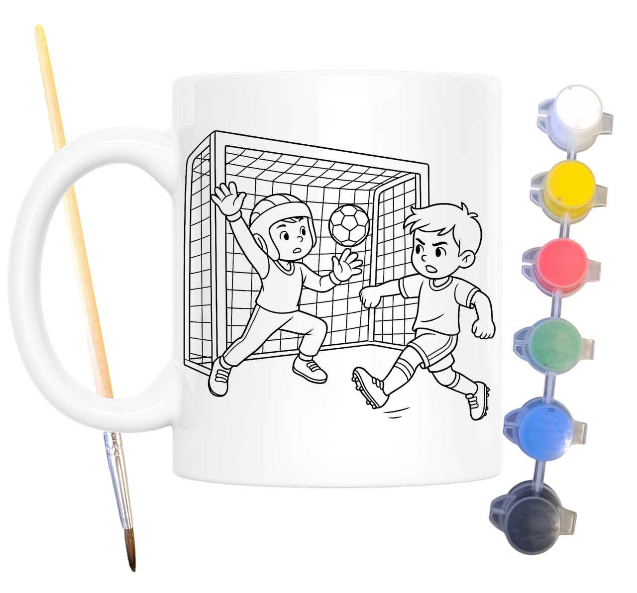 Набір для творчості кружка розмальовка Футбол 330 мл біла (КР0108), фото 1