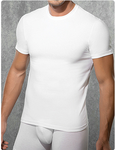 Чоловіча біла футболка Doreanse 2550 white (бавовна+модал)