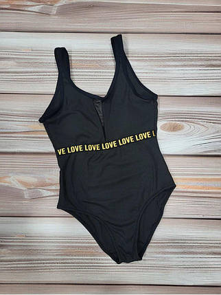 Купальник 2025 слитный В РУБЧИК   Teres 1060-2 черный(В НАЛИЧИИ ТОЛЬКО  34 36 38 40   УКР р-ры ), фото 1