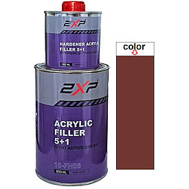 Акриловий ґрунт червоно-коричневий 2XP Acrylic Filler HS 5:1 Red 800+160мл