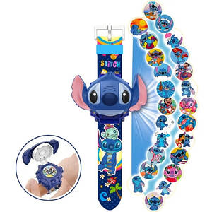 Дитячий годинник із 3D-проєктором 24 зображення Стіч - Stitch