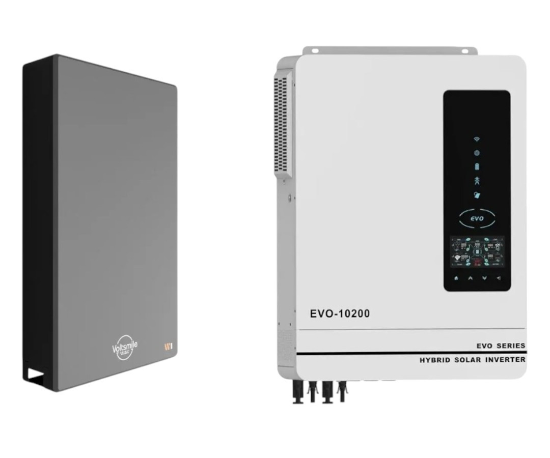 Комплект гібридний інвертор Anern AN-SCI-EVO-10200, 48 В, 10200 Вт + Акумуляторна батарея Voltsmile W1