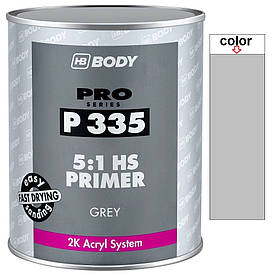 Акриловий ґрунт-наповнювач без затверджувача сірий Body P335 HS 5:1 1л
