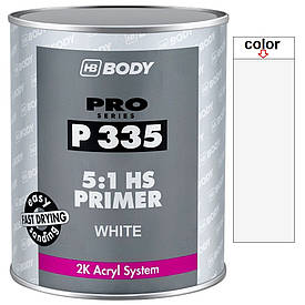 Акриловий ґрунт-наповнювач без затверджувача білий Body P335 HS 5:1 1л