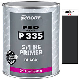Акриловий ґрунт-наповнювач без затверджувача чорний Body P335 HS 5:1 1л