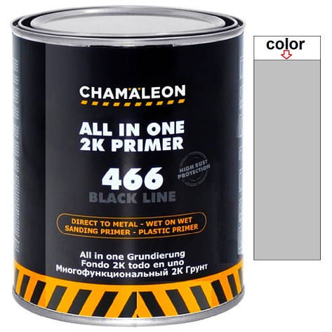 Акриловий багатофункціональний ґрунт-наповнювач без затверджувача сірий Chameleon Black Line 466 2K 4:1 1л, фото 1