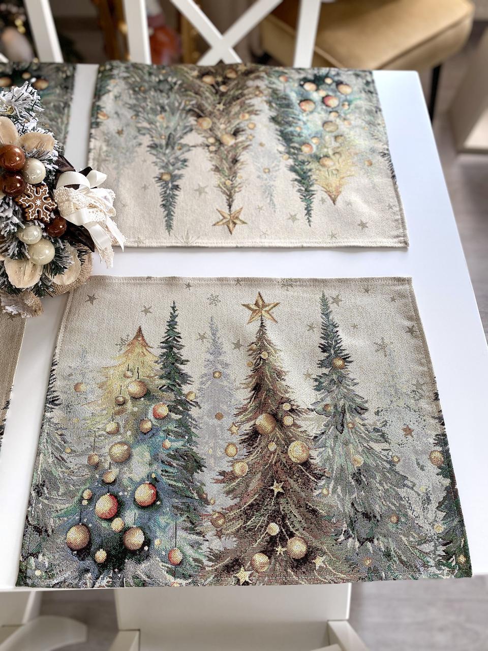 Серветка сервірувальна Новорічна гобеленова Limaso RUNNER1387FN, фото 1