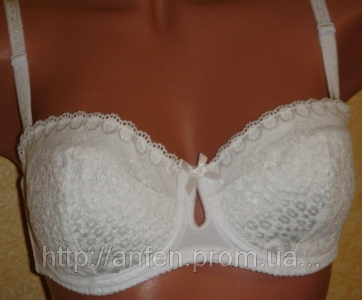 Бюстгальтер 3-118, чашка D, об'єм 75-95, білий, чорний.