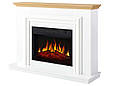 Камінокомплект ArtiFlame Marbelya AF23S білий з обігрівом і звуком горіння вогню, фото 3
