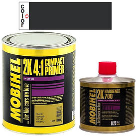 Акриловий ґрунт-наповнювач чорний Mobihel Compact Primer HS 4:1 1,0+0,25л