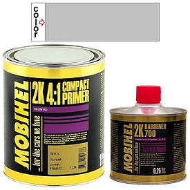 Акриловий ґрунт-наповнювач сірий Mobihel Compact Primer HS 4:1 1,0+0,25л