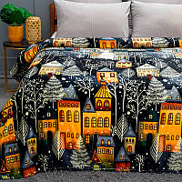 Плед фліс Зимове містечко 150x200 см Love You