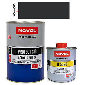 Акриловий ґрунт-наповнювач чорний Novol Protect 310 HS 4:1 Black 1,0+0,25л