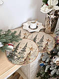 Серветка сервірувальна, гобеленова, Новорічна Ø25 см.RUNNER1387FN, фото 2