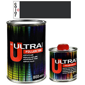 Акриловий ґрунт-наповнювач чорний Novol Ultra 100 5:1 800+160мл