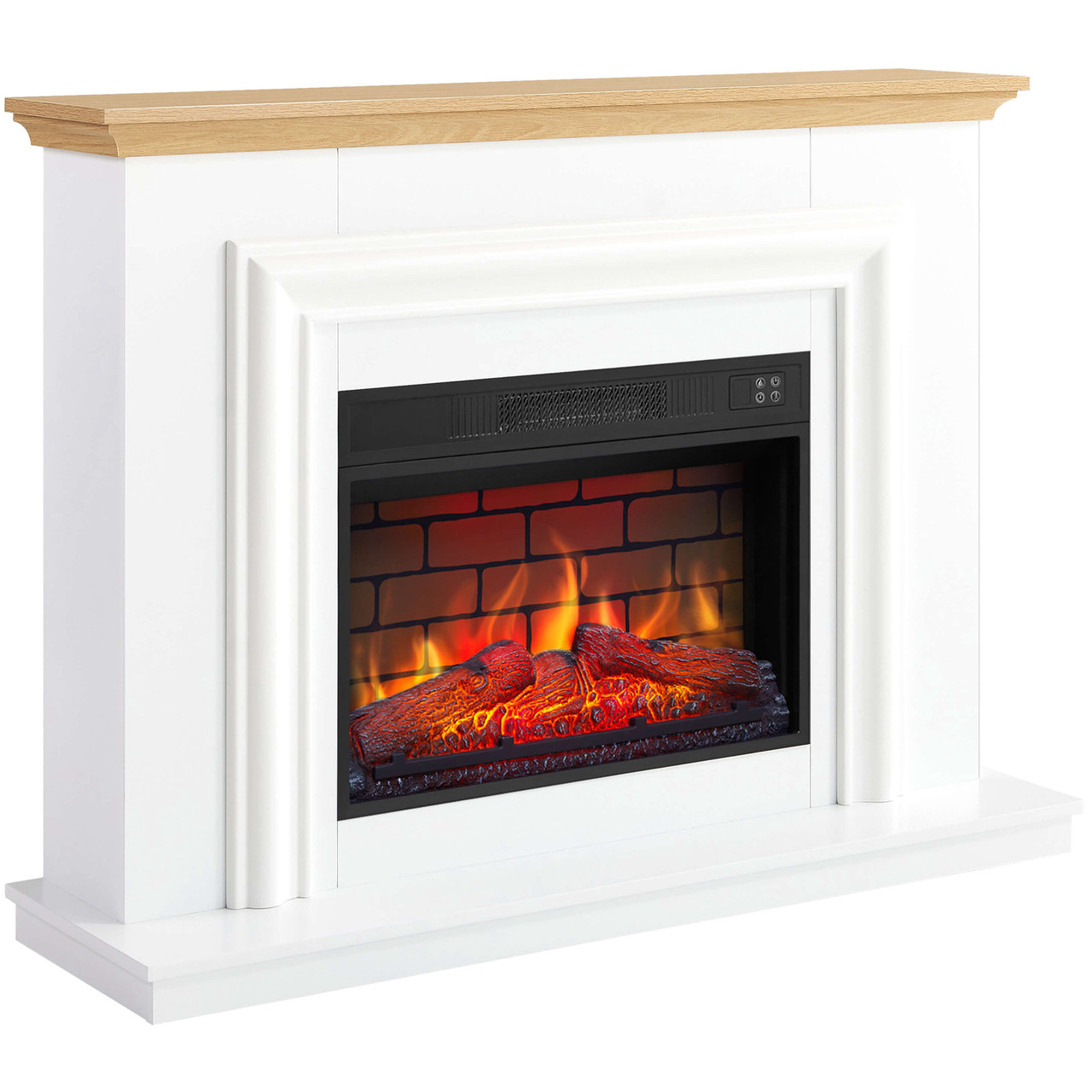 Камінокомплект ArtiFlame Marbelya AF23BS білий з обігрівом і звуком горіння вогню, фото 1