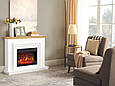 Камінокомплект ArtiFlame Marbelya AF23BS білий з обігрівом і звуком горіння вогню, фото 6