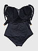 Злитий купальник Sisianna 3917 чорний 48 50 52 54 56 розмір, фото 6