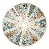 Спідниця килимок під ялинку Новорічна гобелен 90 см.ROUND1387FN, фото 6